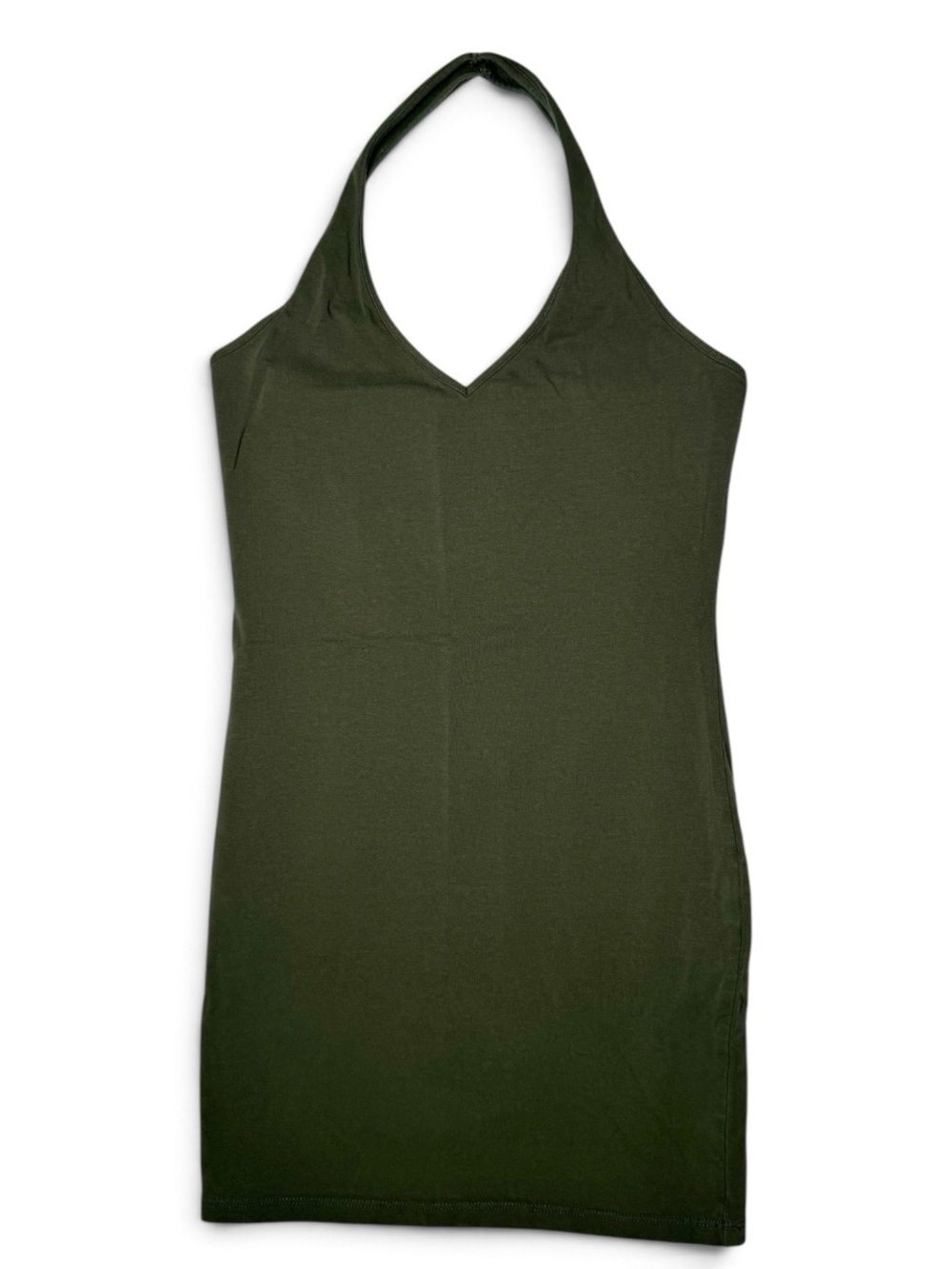 Forever 21 Olive Green Halter Neck Mini Dress- Small